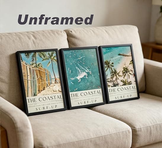 Beach Surfing Canvas Wall Art Retro Newspaper Beaches Surfboard Painting Picture Wall Decor Summer Coastal Granddaughter Room Preppy Surf Up Poster Print Artwork for Dorm Bedroom Apartment Home Decor thumbnail 6