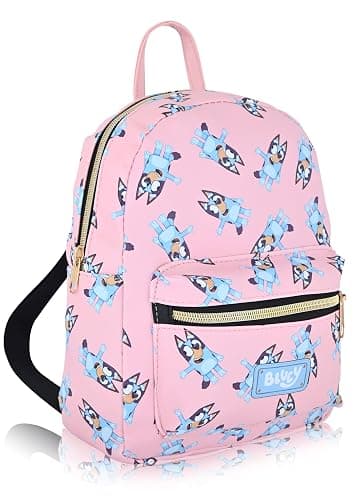Fast Forward Bluey Backpack for Boys, Girls, Women, Men, Unisex | Cute PU Leather 10" Bluey Mini Backpack Purse Shoulder Purse | Bluey Bag and Bluey Accessories thumbnail 2