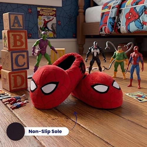 Marvel Avengers Slippers Boys Indoor House Shoes Cozy Plush Kids Slippers thumbnail 4