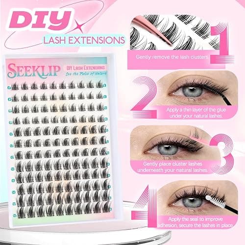Lash Clusters Fairy Manga Lash Clusters Clear Band Fairy Anime Cluster Lashes 120Pcs C Curl 8-16MM Spiky Individual Lshes for DIY Cosplay Manga Eyes at Home (Iris) thumbnail 6