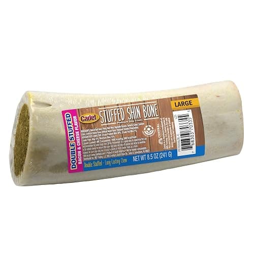 Cadet Stuffed Shin Bone, Long-Lasting Dog Chew Bones for Aggressive Chewers, High Protein Filled Bone Dental Chew for Dogs, Bacon & Cheese Flavor Filling, 5-6" for Large Dogs thumbnail 11