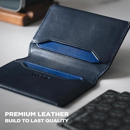 VULKIT Slim Minimalist Card Holder RFID Blocking Leather Credit Card Holder Front Pocket Wallet Magnetic Closure thumbnail 6