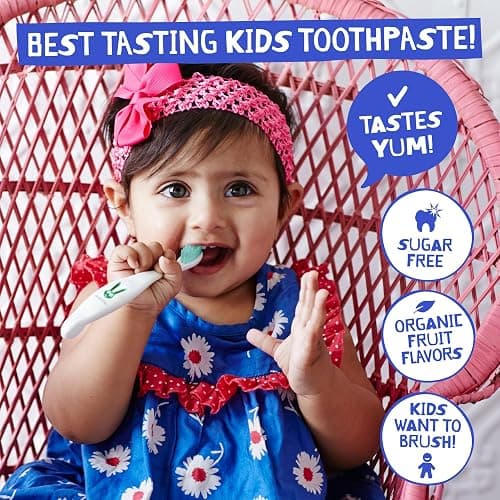 Jack N Jill Natural Toothpaste, Strawberry & Blueberry, 1.76 oz (Pack of 2) | Fluoride Free Kids & Toddlers Toothpaste, Gently Cleans Teeth, Helps Soothe Gums, 40% Xylitol, BPA Free, No Artificial Dyes thumbnail 4