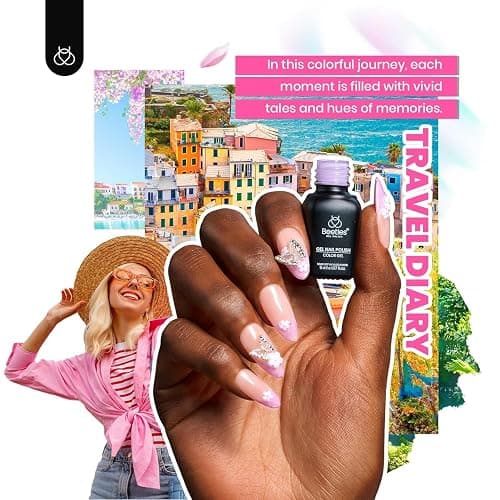 Beetles 85 Pcs Gel Nail Polish Kit with UV Light - 35 Colors Gel Polish Set Travel Diary All in One Manicure Kit with Nails Tips and Base Top Coat Soak Off Home DIY Salon Gifts for Women Girls thumbnail 2