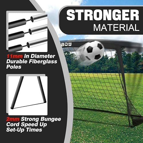 RUNBOW Portable Soccer Net for Backyard, Foldable Soccer Goal for Kids and Adults Outdoor Training Practice Equipments with Carry Bag for Christmas Day Gifts thumbnail 4