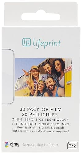 Lifeprint LPZ2X330 Papier Photo 30 - Photo Paper, Photo Printing Paper 7.6 x 5 cm, Innovative Ecological ZINK Technology, Adhesive Face, Ink-free Printing - 30 Units, White - Image 1