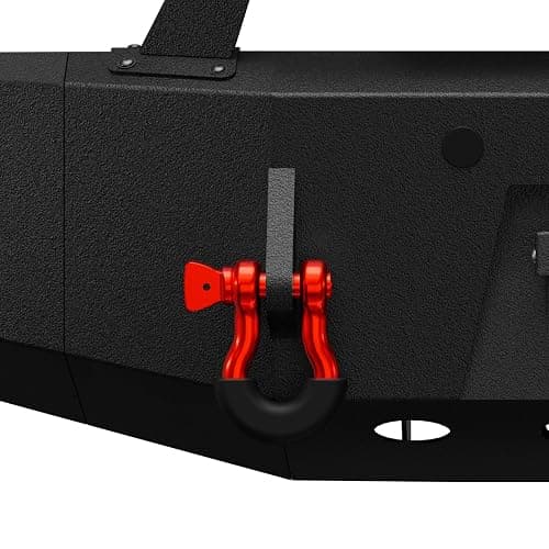 YZONA for Silverado 1500 Pickup Truck Front Bumper Compatible with 2007-2013 Chevy Chevrolet Silverado 1500 with 5 x LED Lights, Winch Plate, License Plate Frame, Sensor Holes & D-rings, Black thumbnail 9