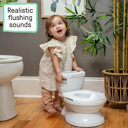 Ingenuity My Size Potty Pro 2-in-1 Potty Training Toilet, Floor Potty with Removable Potty Seat for Standard Toilets, Realistic Flushing Sound, For Toddlers Ages 18+ months, Up to 50 lb thumbnail 5