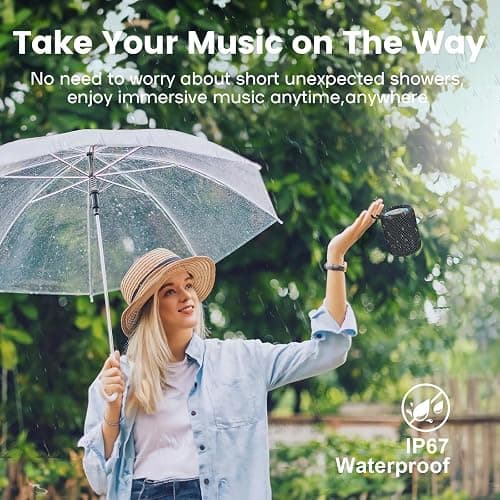 Bluetooth Speaker Wireless,IP67 Waterproof & Dustproof Portable Speaker with Lights,15W Loud Stereo Sound, 2500mAh Battery All Day Playtime, TWS Pairing, BT5.3, Home/Party/Outdoor/Beach (Blue Black) thumbnail 2