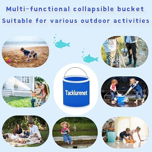 Tacklurenet Folded Fishing Trap, 10Holes 10Sides Fishing Bait Trap, Minnow Trap, Crawfish Blue Crab Trap, Gift: Oxford Cloth Folding Bucket/Non-Slip Gloves/Bait Bag/Bait Box/Rope/Storage Bag thumbnail 7