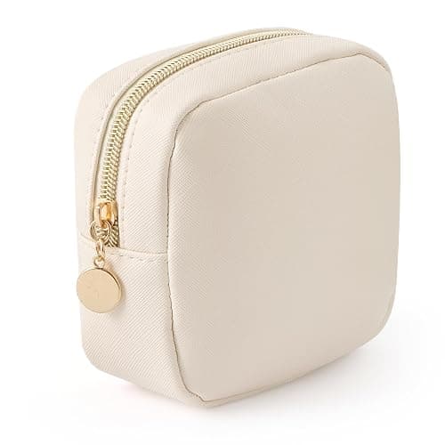 HBselect Small Makeup Bag for Purse Mini Make up Pouch Cute Cosmetic Pouch Make Up Organizer Case for Backpack Toiletry Bag Waterproof Square Pouch with Zipper for Women with Slip-in Pockets - Image 1