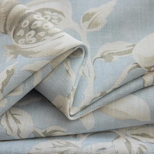 VisionaryHomeDesign Blue Floral Curtains, Memory Trained, French Country, Light Filtering,for Office，Game Room，Doors 2Panels (Blue, 50" W x 96" L) thumbnail 6