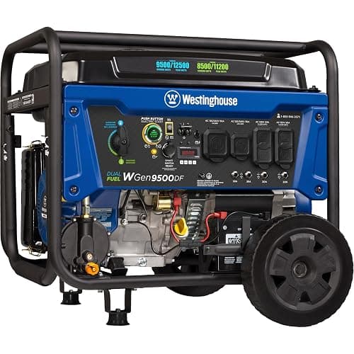 Westinghouse 12500 Watt Dual Fuel Home Backup Portable Generator, Remote Electric Start, Transfer Switch Ready, Gas and Propane Powered - 12500 Watts - Dual Fuel - Image 1