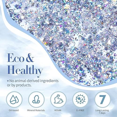 Born Pretty Holographic Nail Polish Silver Glitter Sequins Nail Polish 10ML thumbnail 8
