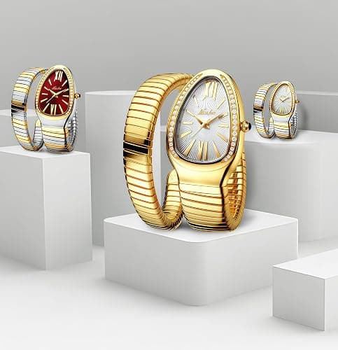 MASTOP Snake Face Watch for Women Snake Shape Face Women Watches Ladies Watches Waterproof Steel Dainty Dress Female Wrist Watches Relogio Feminino thumbnail 4
