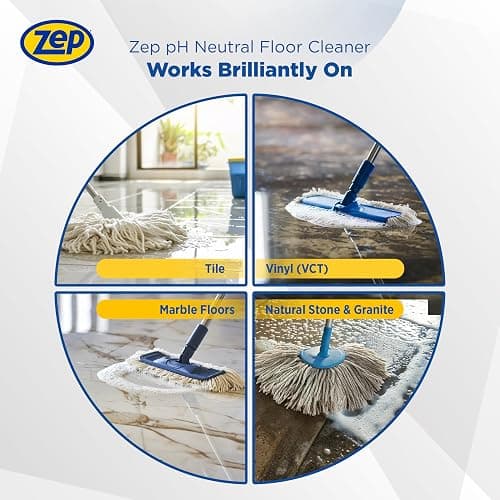 Zep Neutral PH Industrial Floor Cleaner - 1 Gallon - ZUNEUT128 - Concentrated Pro Trusted All-Purpose Floor Cleaner thumbnail 5