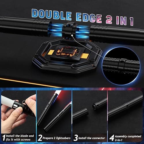 Lightsaber, Light Saber with 15 Colors, Dueling Lightsabers, 4 Modes,Detachable Light Saber for Kids & Adults, for Birthdays thumbnail 7