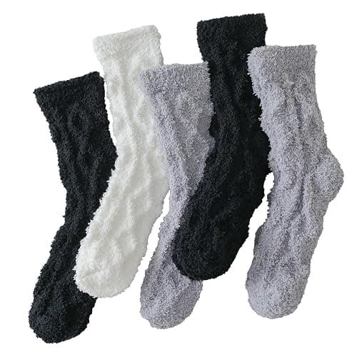 TEHOOK Warm & Cozy Gifts for Women, Stocking Stuufers, Fluffy Fuzzy Plush Sleeping Slipper Socks - Soft Warm Fabric - Image 1