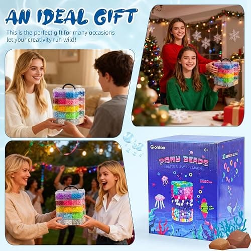 Gionlion 5250 PCS Pony Beads 30 Assorted Colors Includes Glow in The Dark Bead, Kandi Beads for Jewelry Making, Friendship Bracelet, 6x9mm Hair Bead for Braids in Shock Resistant Packaging thumbnail 9