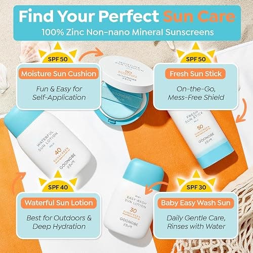 GOONGBE Moisture Sun Cushion Mild SPF 50 - Korean Moisturizing & Soothing Zinc Oxide Mineral Sunscreen - Travel Friendly Sun Cushion for Babies & Kids - Vegan, Reef-Safe, Allergen-Free, 0.81oz. thumbnail 7