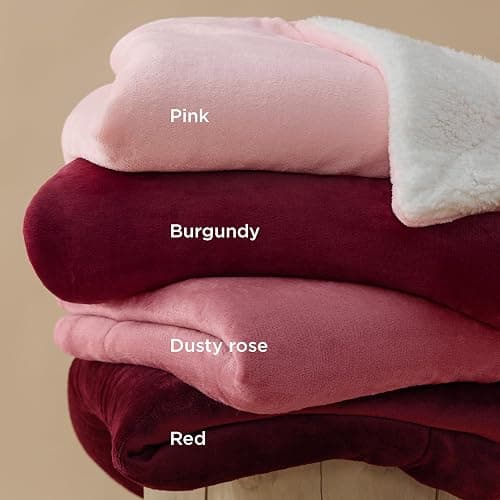Bedsure GentleSoft Sherpa Fleece Throw Blanket for Couch - Thick and Warm Throw Gifts for Women and Girls, Soft Fuzzy Plush Christmas Blanket for Winter, Room Home Decor, Pink, 50x60 Inches thumbnail 6