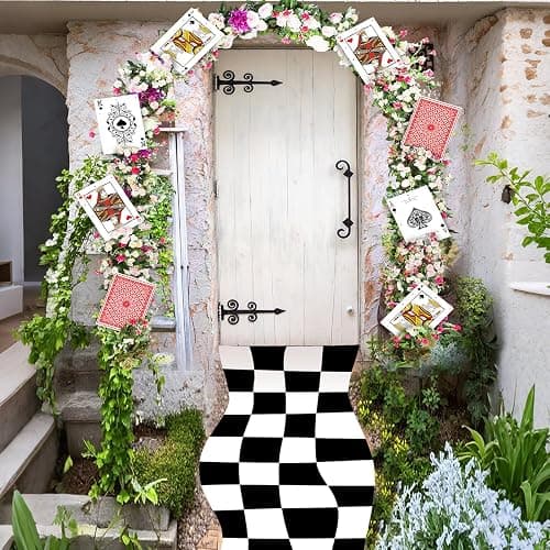 Soulchen 20 Pcs Wonderland Tea Party Decoration Hanging Wonderland Poker Cards Garland Decoration Background for Birthday Baby Shower Party Supplies thumbnail 6