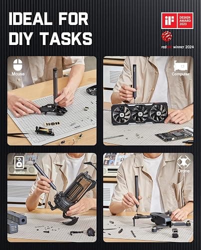Fanttik E1 Max Electric Screwdriver, Mini Precision Screwdriver Set, 50 Magnetic Bits, Magnetic Storage, 5/32‘’Hex, Repair Tool Kit for Electronics Phone Camera Laptop Watch (Grey) thumbnail 8