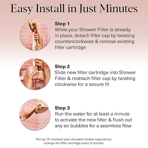 Kitsch Filtered Shower Head Replacement Cartridge- Shower Head, Water Filter Softener For Hair Nails and Skin Vitamins, Removes Metal & Harmful Substance, Easy Installation Universal Compatible 1 Pack thumbnail 8
