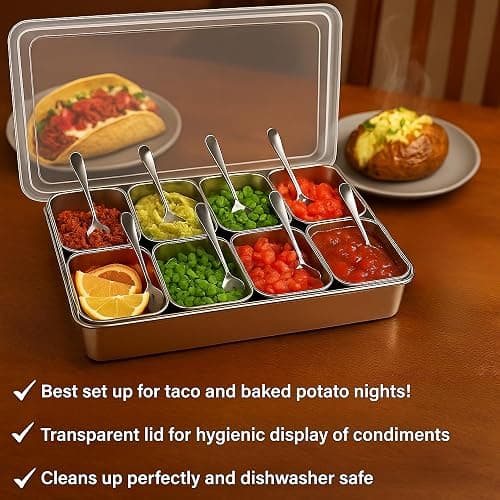 Jugetware Stainless Steel Yakumi Pan, Yakumi Pans, Yakumi Mise En Place, Mise En Place Containers, Japanese Food Container, Stainless Steel Condiment Containers, Multi Compartment Food Containers thumbnail 7