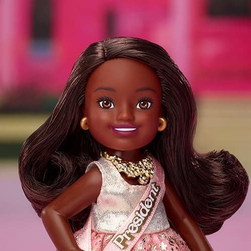 Barbie The Movie Chelsea Collectible 4-Pack Dolls, Includes, Ken, President, Gloria Characters with Removable Outfits, JBH77 thumbnail 3