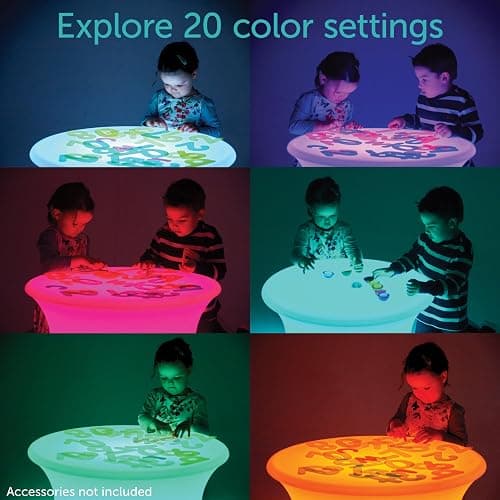 tickit Sensory Glow Table, 20 Colors, Rechargeable | Sensory Room Lights, Large Play Table for Toddlers thumbnail 3