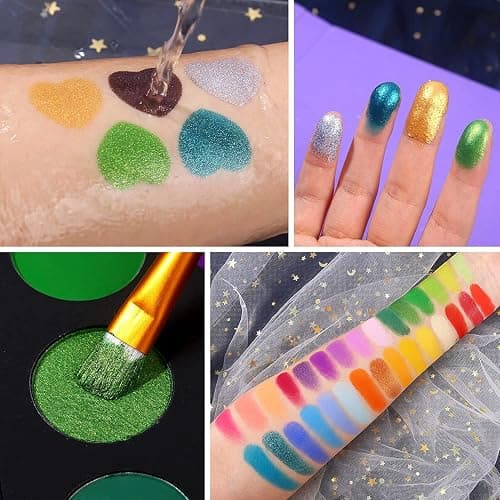 UCANBE 86 Colors Nude Eyeshadow Palette with 15pcs Makeup Brushes Set, Matte Glitter Long Lasting Highly Pigmented Waterproof Colorful Eye Shadow Contour Blush Powder Highlighter All in One thumbnail 6