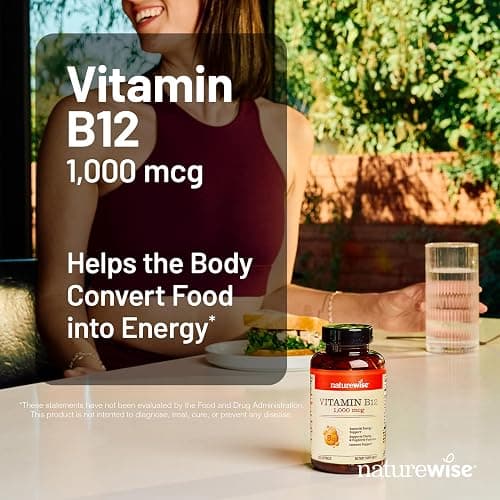 NatureWise Vitamin B12 1000 mcg - Dietary Supplement for Supporting Energy Metabolism, Mental Clarity, Nervous System Health - Easy-to-Swallow, Soy & Gluten-Free, Non-GMO - 150 Count[150-Day Supply] - Vitamin - Unflavored - 150 Count (Pack of 1) thumbnail 2
