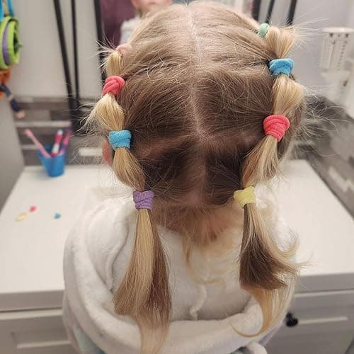 200 Pack Hair Ties BEoffer Baby Toddlers Girls Elastics Hair Bands No Damage Multicolor Colorful Small Rubber Bands Ponytail Pigtails Holders Not Harm to Hair (Macaron) thumbnail 3