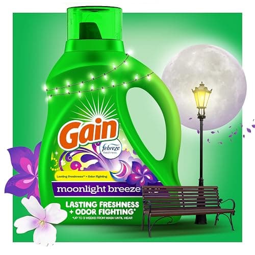 Gain Liquid Laundry Detergent with Odor Defense, Moonlight Breeze Scent, Laundry Soap For HE Washing Machines, 132 fl oz, 100 Loads (Packaging May Vary) thumbnail 5