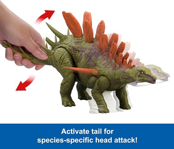 Mattel Jurassic World Dinosaur Toys with Roar Sound & Attack Action, Wild Roar Posable Figure, Physical & Connected Digital Play thumbnail 4