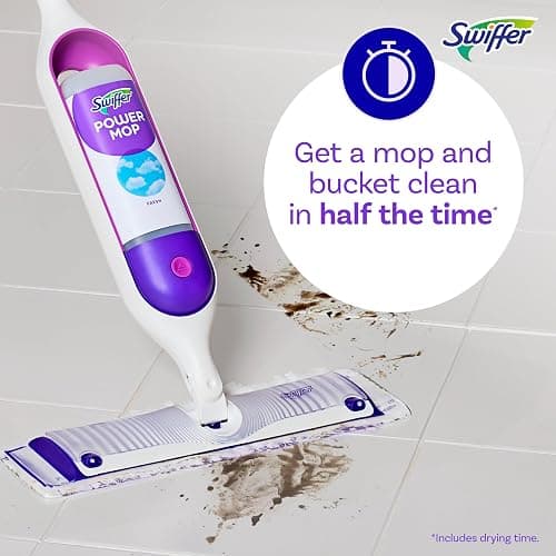 Swiffer PowerMop Multi-Surface Mop Kit for Floor Cleaning, Includes PowerMop, 2 Mopping Pad Refills, 1 Cleaning Solution with Fresh Scent and 2 Batteries thumbnail 6