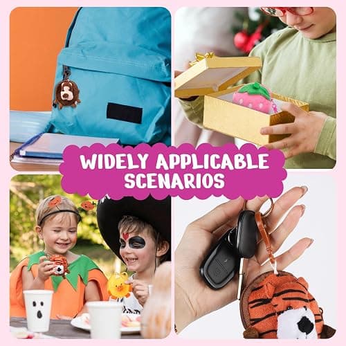 HNYYZL Mini Animals and Mini Fruit Stuffed Coin Bag, Kawaii Keychain Wallet Cartoon Animals Coin Purse for Kids Birthday Party Favors thumbnail 6