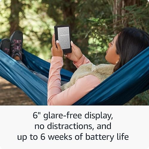Amazon Kindle 16 GB (newest model) - Lightest and most compact Kindle, now with faster page turns, and higher contrast ratio, for an enhanced reading experience - Without Lockscreen Ads - Black + 3 Months of Kindle Unlimited (with auto-renewal) thumbnail 4
