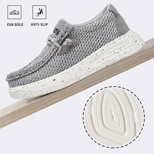 Apakowa Kids Boys Girls Loafers Slip-On Casual Walking Shoes Comfortable & Lightweight (Toddler/Little Kid/Big Kid) thumbnail 8