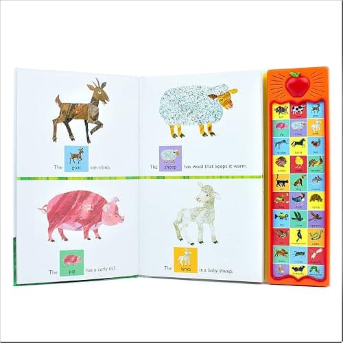 World of Eric Carle, Around the Farm 30-Button Animal Sound Book - Great for First Words - PI Kids - Hardcover thumbnail 4