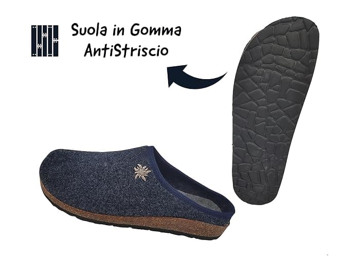 Gextop Originali Ciabatte Uomo Tirolesi per Casa Pantofole Invernali Slip On thumbnail 6