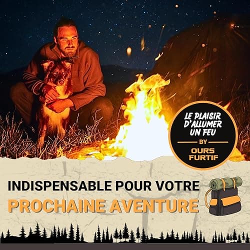 Kit Firesteel - Pierre à Feu de Survie - Barre Magnésium Tendre de qualité XL 10mm - 15 000 utilisations - Accessoire Camping, Survivalisme, Bushcraft, Randonnée - Allume Feu Naturel Inclus thumbnail 7