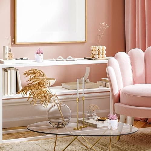 Der Rose Set of 2 Succulents Plants Artificial Mini Fake Succulents Plants for Office Desk Accessories for Women Pink Home Vanity Decor thumbnail 5