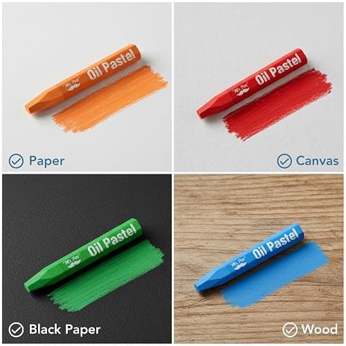 Mr. Pen- Oil Pastels for Artists, 45 Pack, Assorted Colors, Hexagonal Oil Pastels for Kids, Beginners, Students, Christmas Gift thumbnail 5