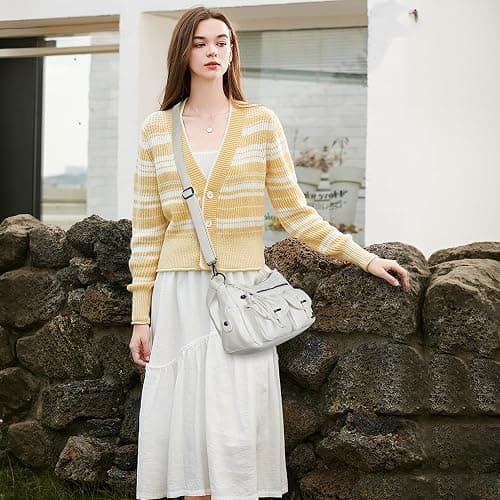Angel Kiss Hobo Purses for Women Crossbody Shoulder Bag Ladies Multi Pocket Handbags with Adjustable Shoulder Strap thumbnail 7