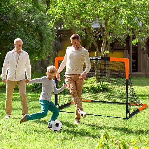 Kids Soccer Goals for Backyard Set of 2, 4 x 3 ft/6 x 4 Toddler Soccer Goal Training Equipment with Soccer Ball, Cones, Pop Up Soccer Net for Kids Age 3-5 4-6 6-8 8-12 10-12 Outdoor Games Sports Gifts thumbnail 5