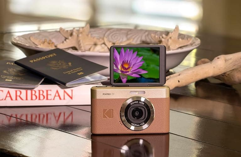 KODAK Pixpro C1 – Ultra-Compact Digital Camera | 13MP BSI CMOS, 4X Zoom, 2.8" LCD Screen, LED Flash – Marron thumbnail 2