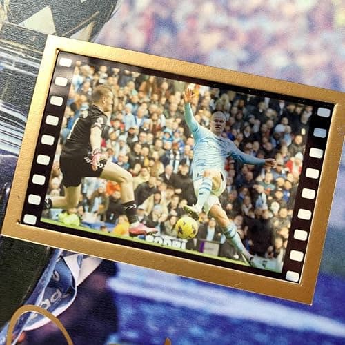 sufenvera Signed Erling Haaland Framed Poster,Erling Haaland Film Photo Collage Display,Gifts for Soccer Fans on Birthday Christmas 8x6 Inches thumbnail 3