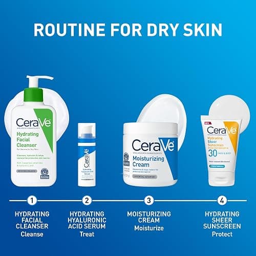 CeraVe Moisturizing Cream, Body and Face Moisturizer for Dry Skin, Body Cream with Hyaluronic Acid and Ceramides, Daily Moisturizer, Oil-Free, Fragrance Free, Non-Comedogenic, 19 Ounce thumbnail 11